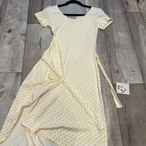 Ivory and yellow wrap dress Bin BH